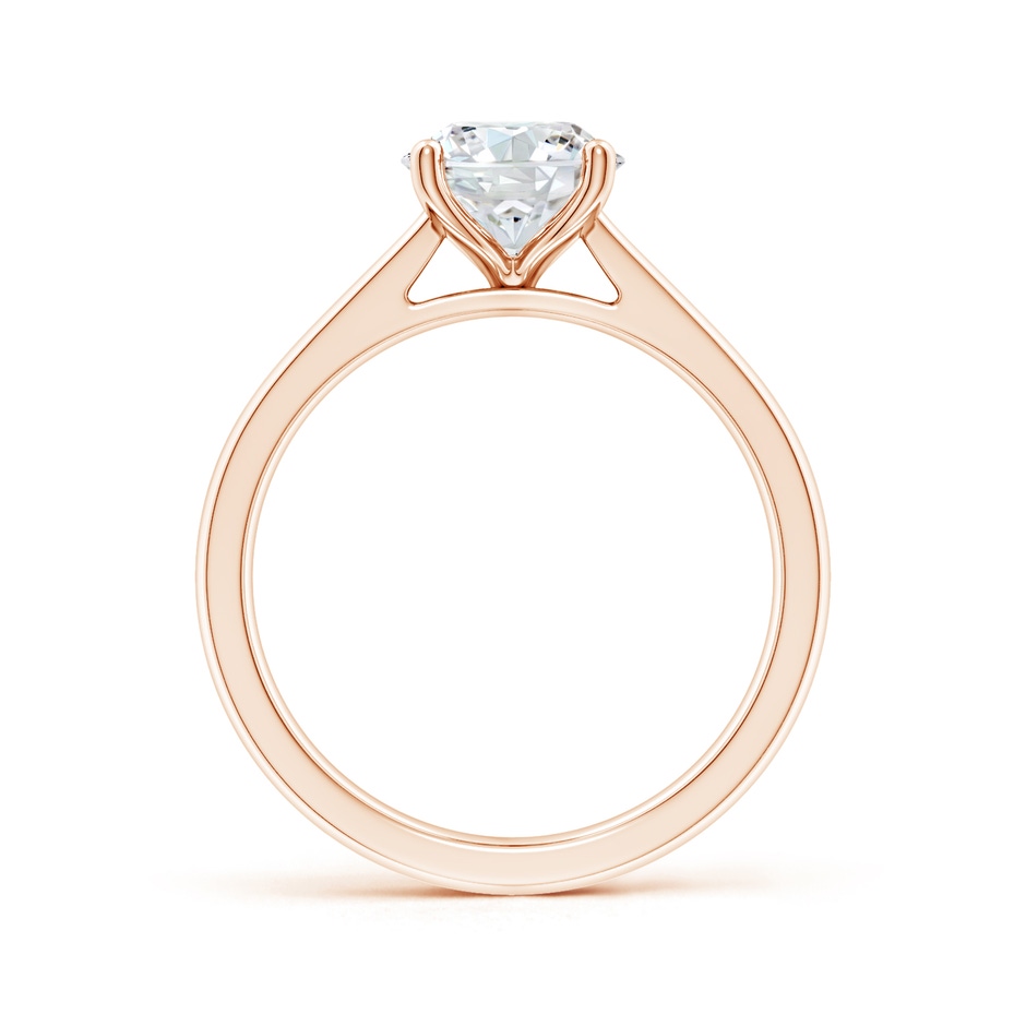11.1mm FGVS Lab-Grown Round Diamond Reverse Tapered Shank Cathedral Engagement Ring in Rose Gold side 199