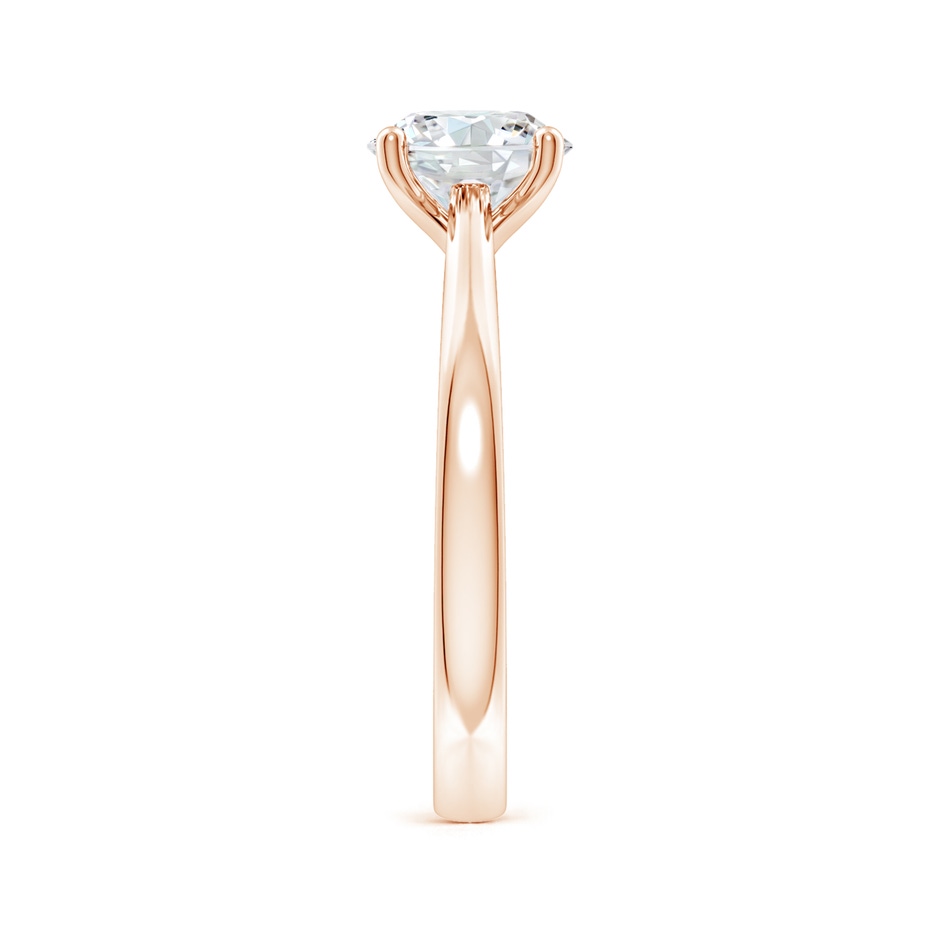 11.1mm FGVS Lab-Grown Round Diamond Reverse Tapered Shank Cathedral Engagement Ring in Rose Gold side 299