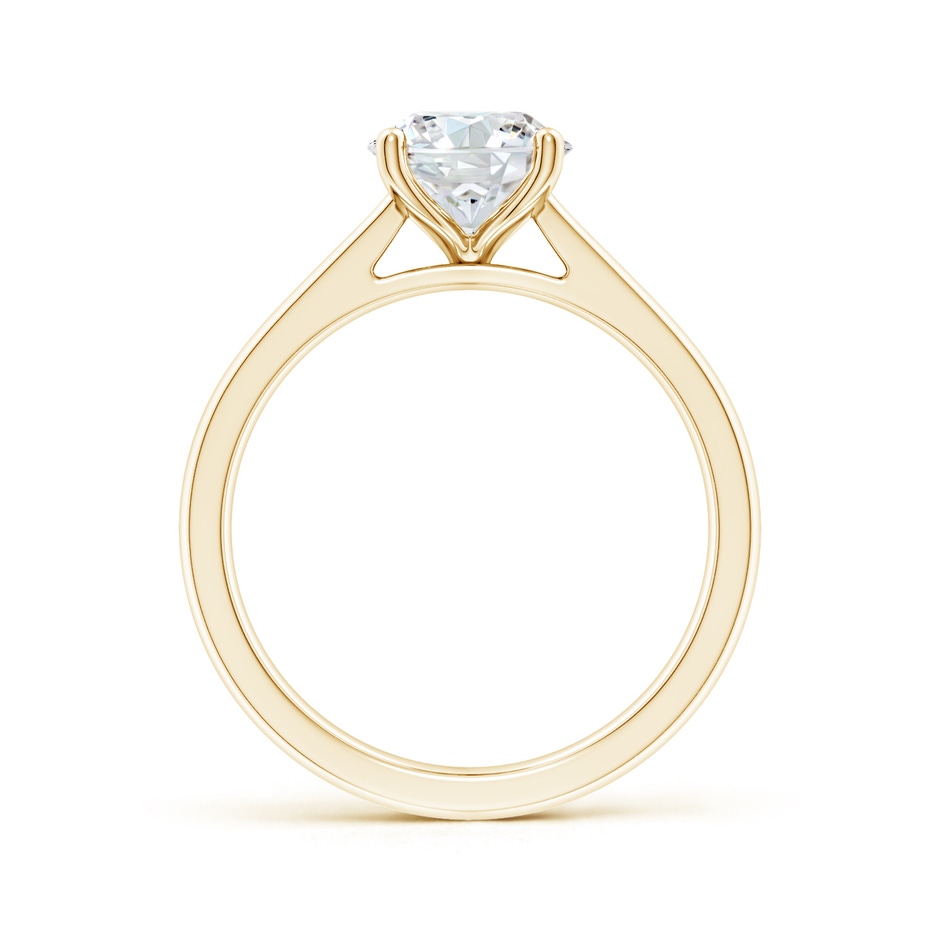 11.1mm FGVS Lab-Grown Round Diamond Reverse Tapered Shank Cathedral Engagement Ring in Yellow Gold side 199