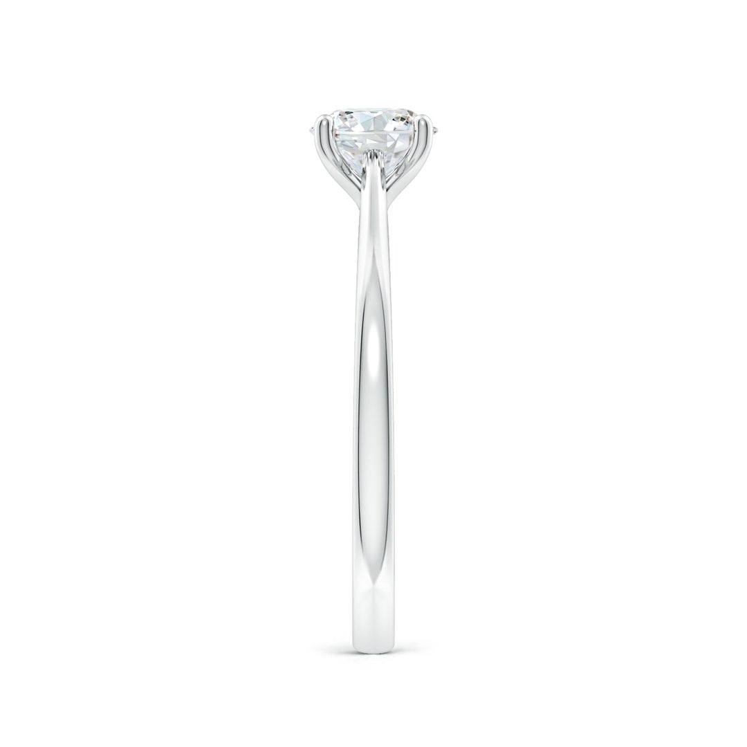 9.2mm FGVS Lab-Grown Round Diamond Reverse Tapered Shank Cathedral Engagement Ring in White Gold - side 4