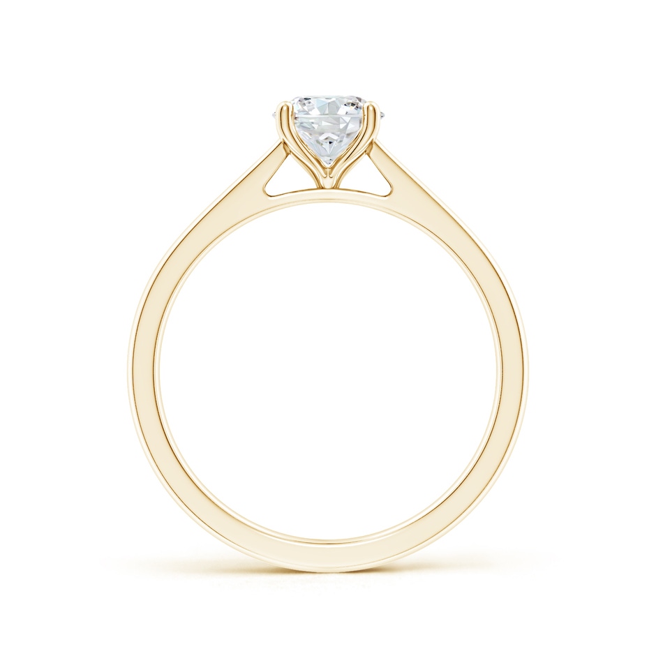 9.2mm FGVS Lab-Grown Round Diamond Reverse Tapered Shank Cathedral Engagement Ring in Yellow Gold side 199