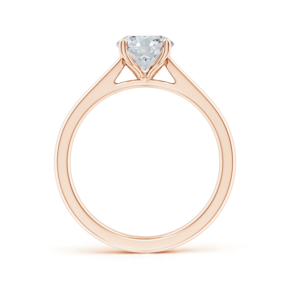 12x8mm FGVS Lab-Grown Oval Diamond Reverse Tapered Shank Cathedral Engagement Ring in Rose Gold side 199