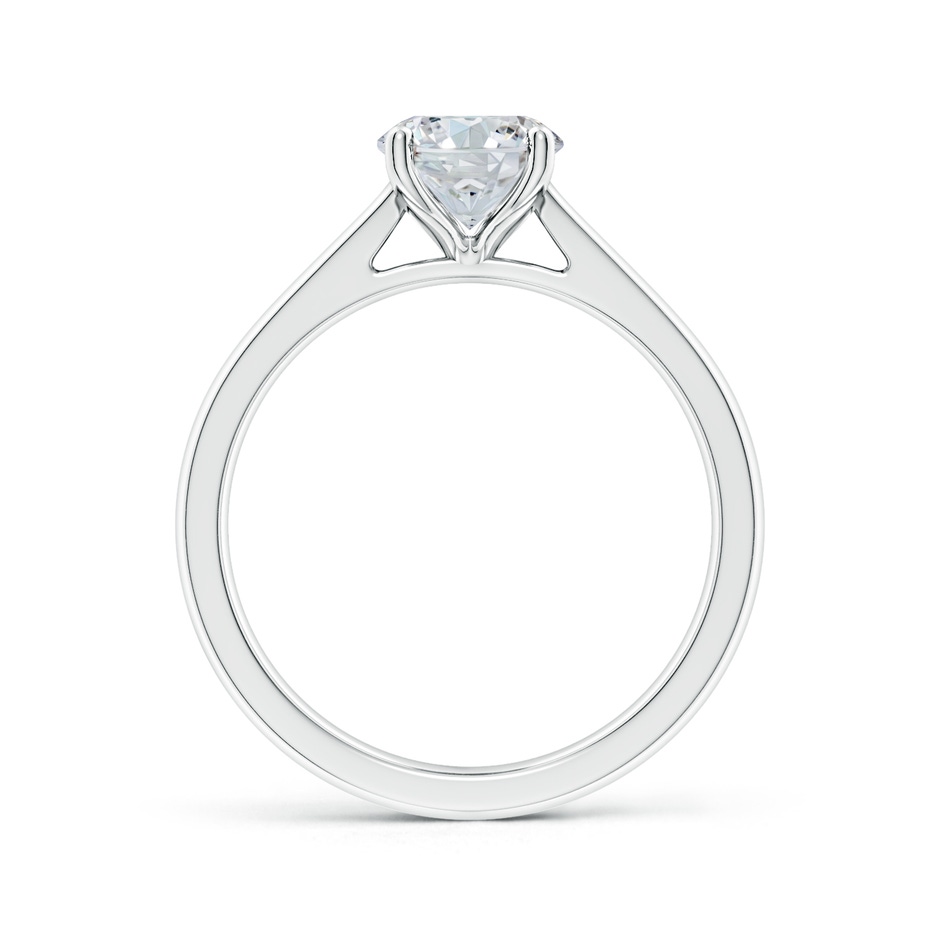 12x8mm FGVS Lab-Grown Oval Diamond Reverse Tapered Shank Cathedral Engagement Ring in White Gold side 199