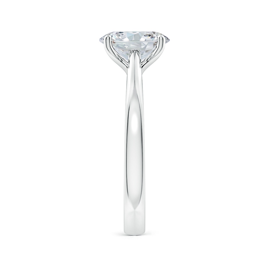 12x8mm FGVS Lab-Grown Oval Diamond Reverse Tapered Shank Cathedral Engagement Ring in White Gold side 299