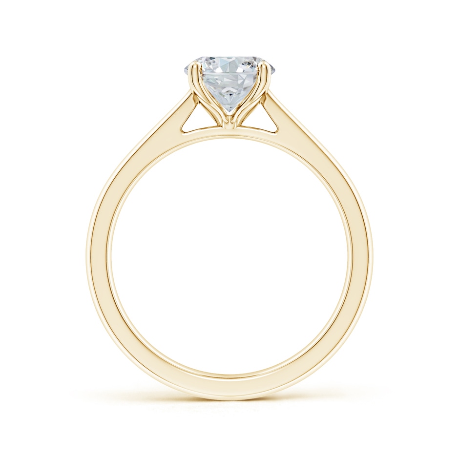 12x8mm FGVS Lab-Grown Oval Diamond Reverse Tapered Shank Cathedral Engagement Ring in Yellow Gold side 199