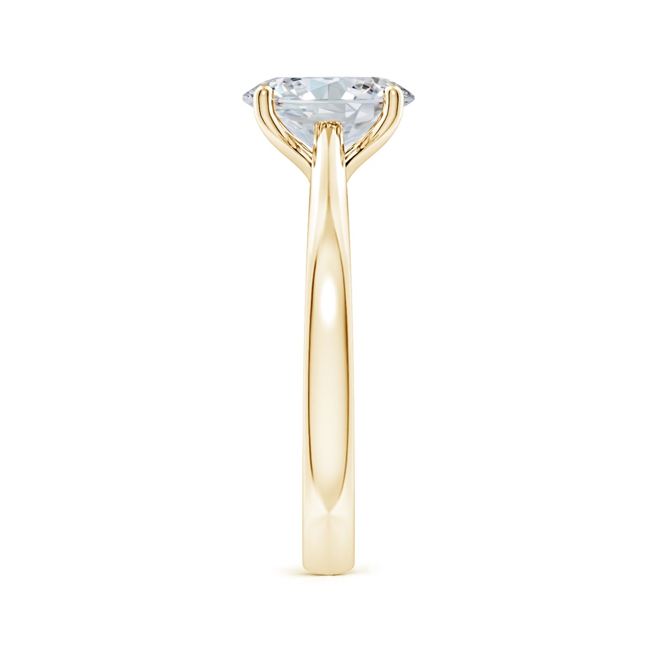 12x8mm FGVS Lab-Grown Oval Diamond Reverse Tapered Shank Cathedral Engagement Ring in Yellow Gold side 299