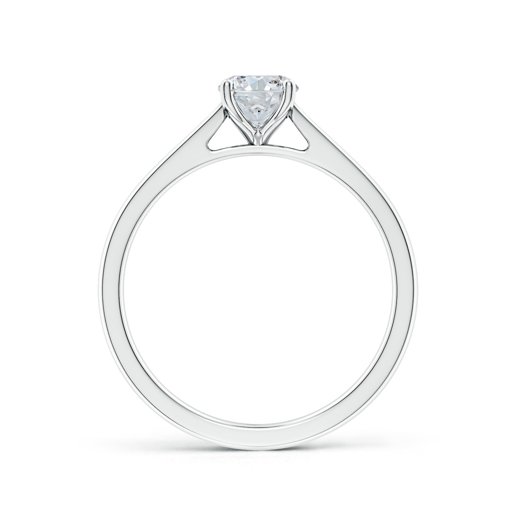 7.7x5.7mm FGVS Lab-Grown Oval Diamond Reverse Tapered Shank Cathedral Engagement Ring in 18K White Gold - side 199