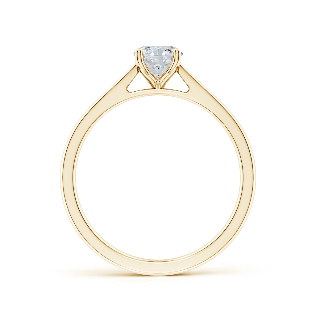 7.7x5.7mm FGVS Lab-Grown Oval Diamond Reverse Tapered Shank Cathedral Engagement Ring in 18K Yellow Gold - side 199