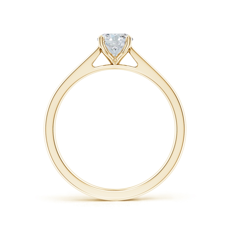 7.7x5.7mm FGVS Lab-Grown Oval Diamond Reverse Tapered Shank Cathedral Engagement Ring in 18K Yellow Gold side 199