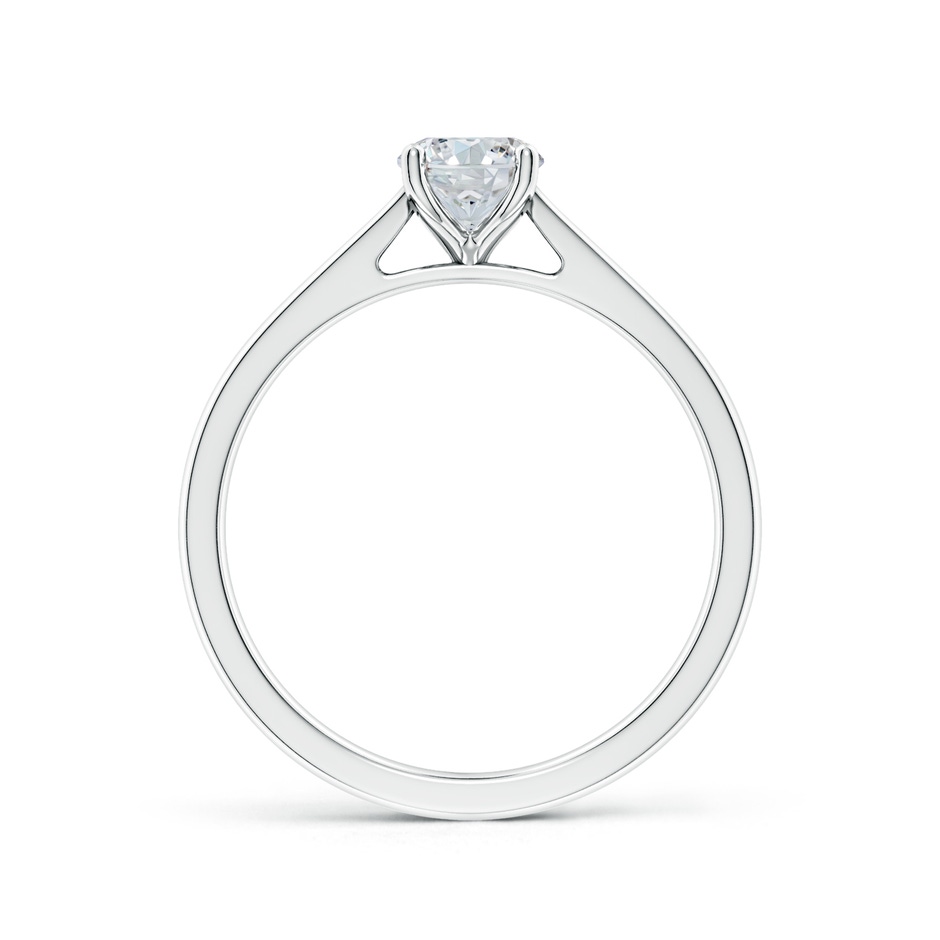 7.7x5.7mm FGVS Lab-Grown Oval Diamond Reverse Tapered Shank Cathedral Engagement Ring in 9K White Gold side 199