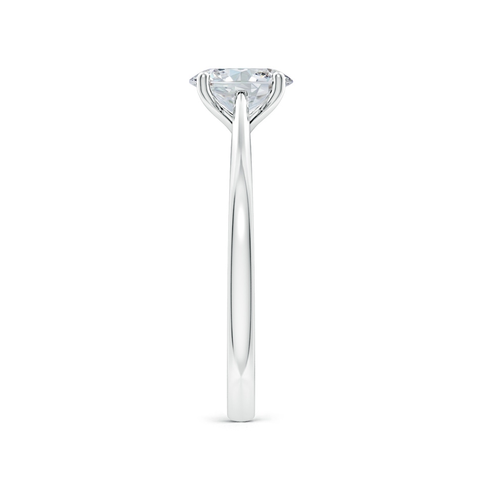 7.7x5.7mm FGVS Lab-Grown Oval Diamond Reverse Tapered Shank Cathedral Engagement Ring in 9K White Gold side 299