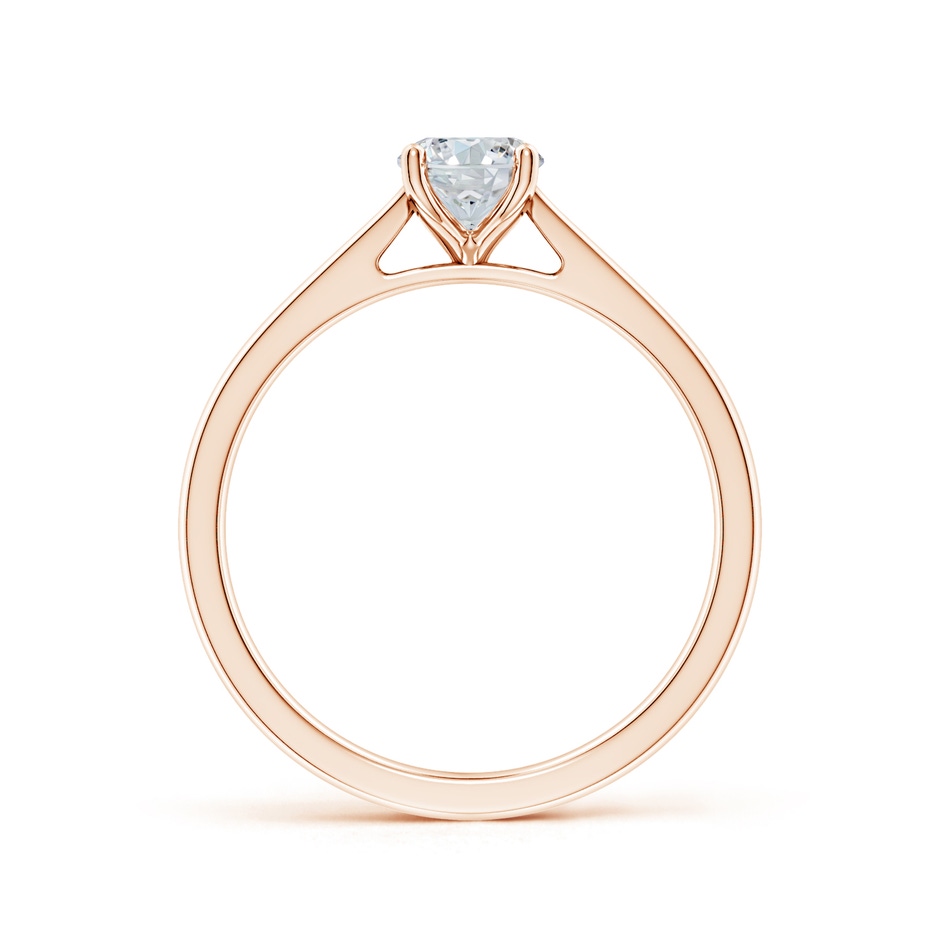 7.7x5.7mm FGVS Lab-Grown Oval Diamond Reverse Tapered Shank Cathedral Engagement Ring in Rose Gold side 199