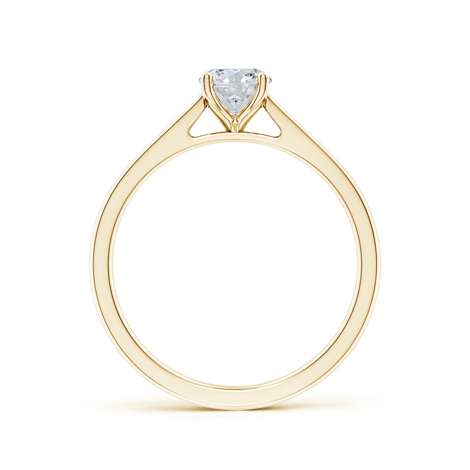 7.7x5.7mm FGVS Lab-Grown Oval Diamond Reverse Tapered Shank Cathedral Engagement Ring in Yellow Gold side 199