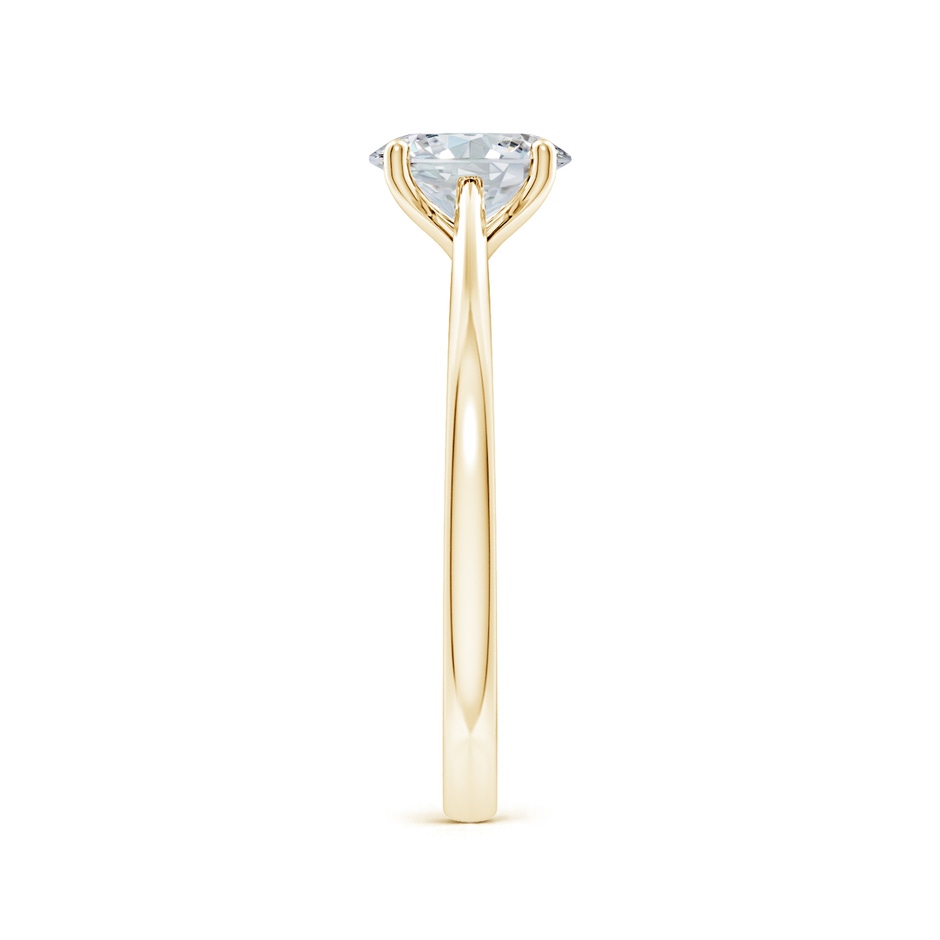 7.7x5.7mm FGVS Lab-Grown Oval Diamond Reverse Tapered Shank Cathedral Engagement Ring in Yellow Gold side 299