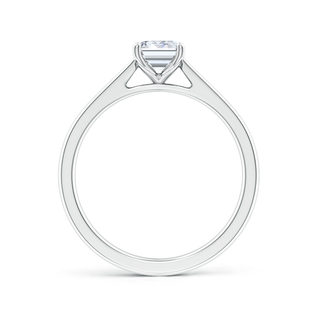10x8.5mm FGVS Lab-Grown Emerald-Cut Diamond Reverse Tapered Shank Cathedral Engagement Ring in White Gold Side 199