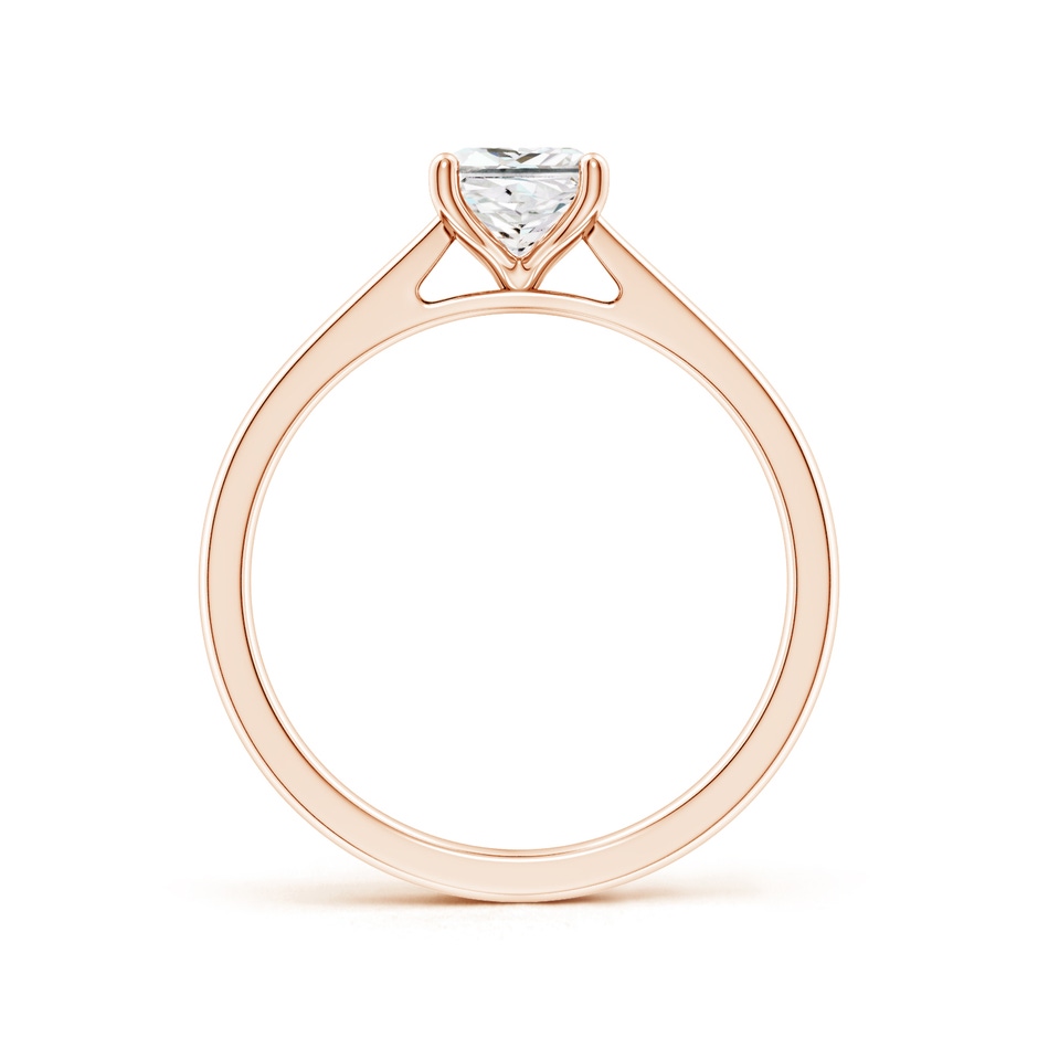 5.5mm FGVS Lab-Grown Princess-Cut Diamond Reverse Tapered Shank Cathedral Engagement Ring in 10K Rose Gold side 199