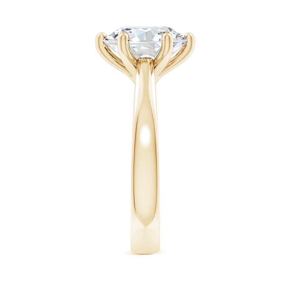 10.1mm FGVS Lab-Grown Round Diamond Reverse Tapered Shank Cathedral Engagement Ring in Yellow Gold side 299