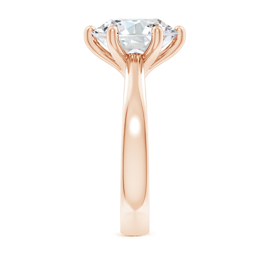 11.1mm FGVS Lab-Grown Round Diamond Reverse Tapered Shank Cathedral Engagement Ring in Rose Gold side 299