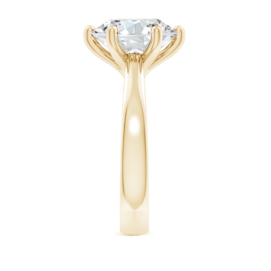 11.1mm FGVS Lab-Grown Round Diamond Reverse Tapered Shank Cathedral Engagement Ring in Yellow Gold side 299