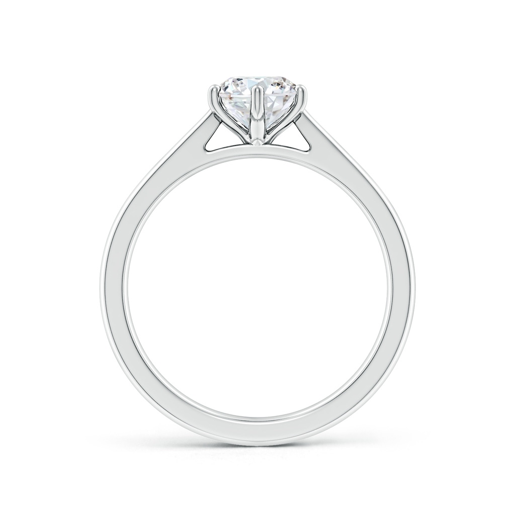 6.4mm FGVS Lab-Grown Round Diamond Reverse Tapered Shank Cathedral Engagement Ring in 18K White Gold - side 199