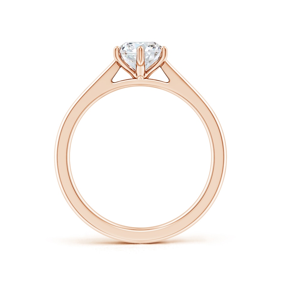 6.4mm FGVS Lab-Grown Round Diamond Reverse Tapered Shank Cathedral Engagement Ring in Rose Gold side 199