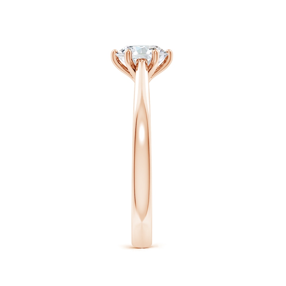 6.4mm FGVS Lab-Grown Round Diamond Reverse Tapered Shank Cathedral Engagement Ring in Rose Gold side 299