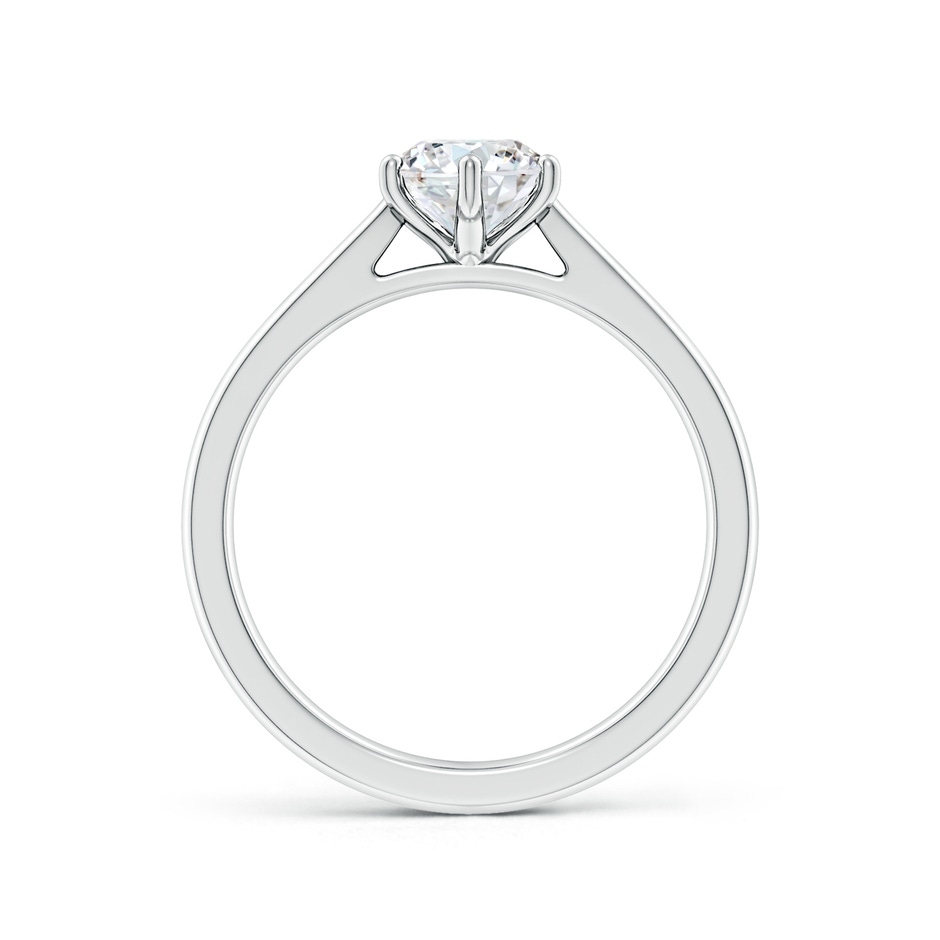 6.4mm FGVS Lab-Grown Round Diamond Reverse Tapered Shank Cathedral Engagement Ring in White Gold side 199