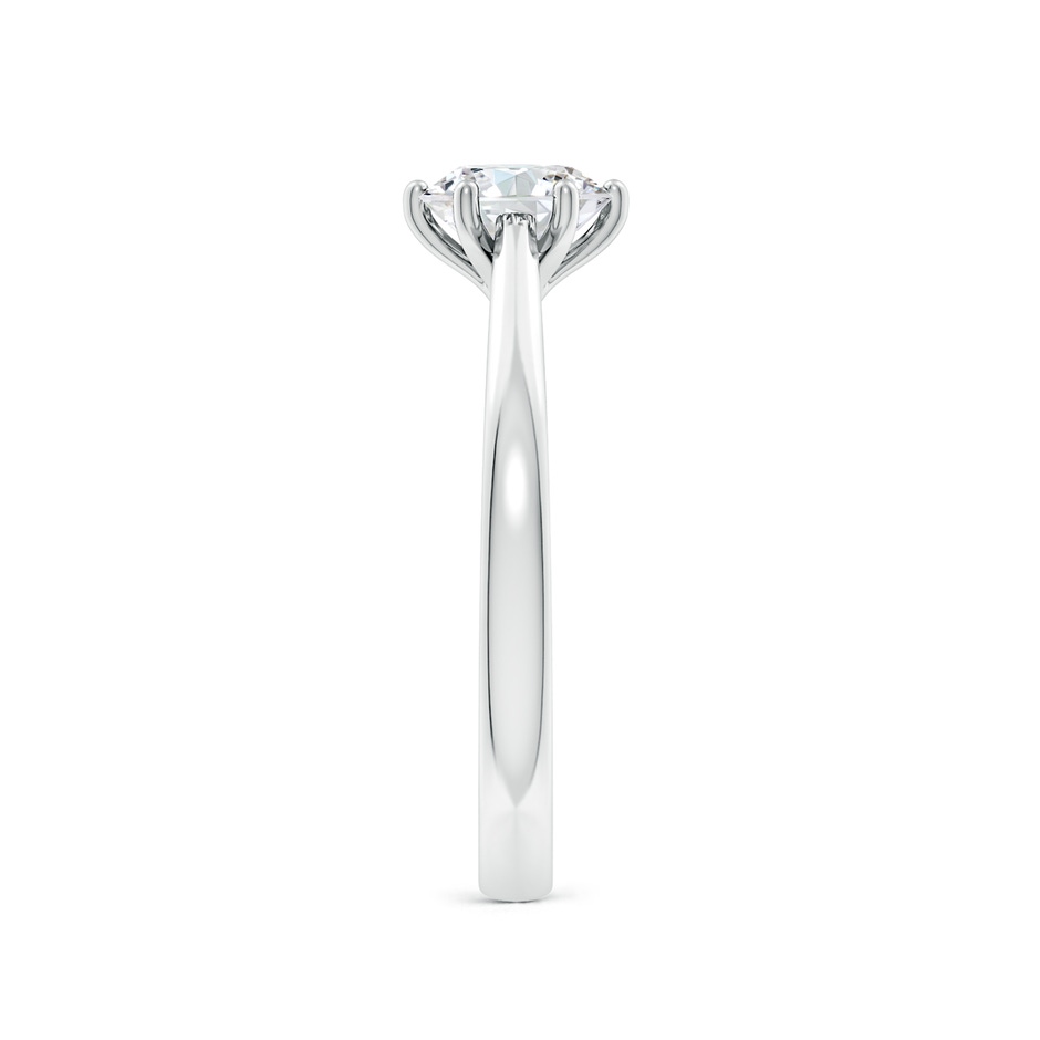 6.4mm FGVS Lab-Grown Round Diamond Reverse Tapered Shank Cathedral Engagement Ring in White Gold side 299