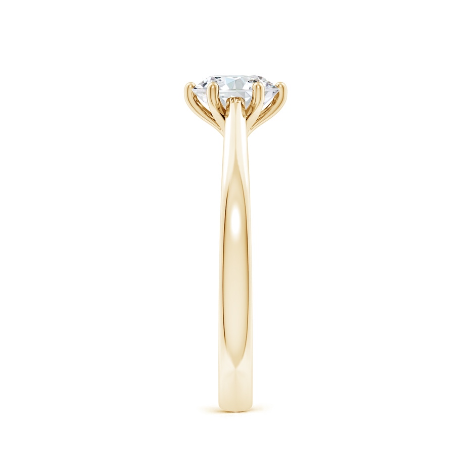6.4mm FGVS Lab-Grown Round Diamond Reverse Tapered Shank Cathedral Engagement Ring in Yellow Gold side 299