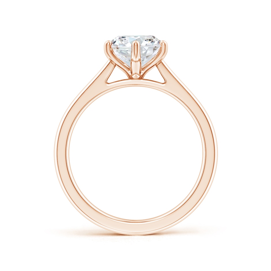 8mm FGVS Lab-Grown Round Diamond Reverse Tapered Shank Cathedral Engagement Ring in Rose Gold side 199