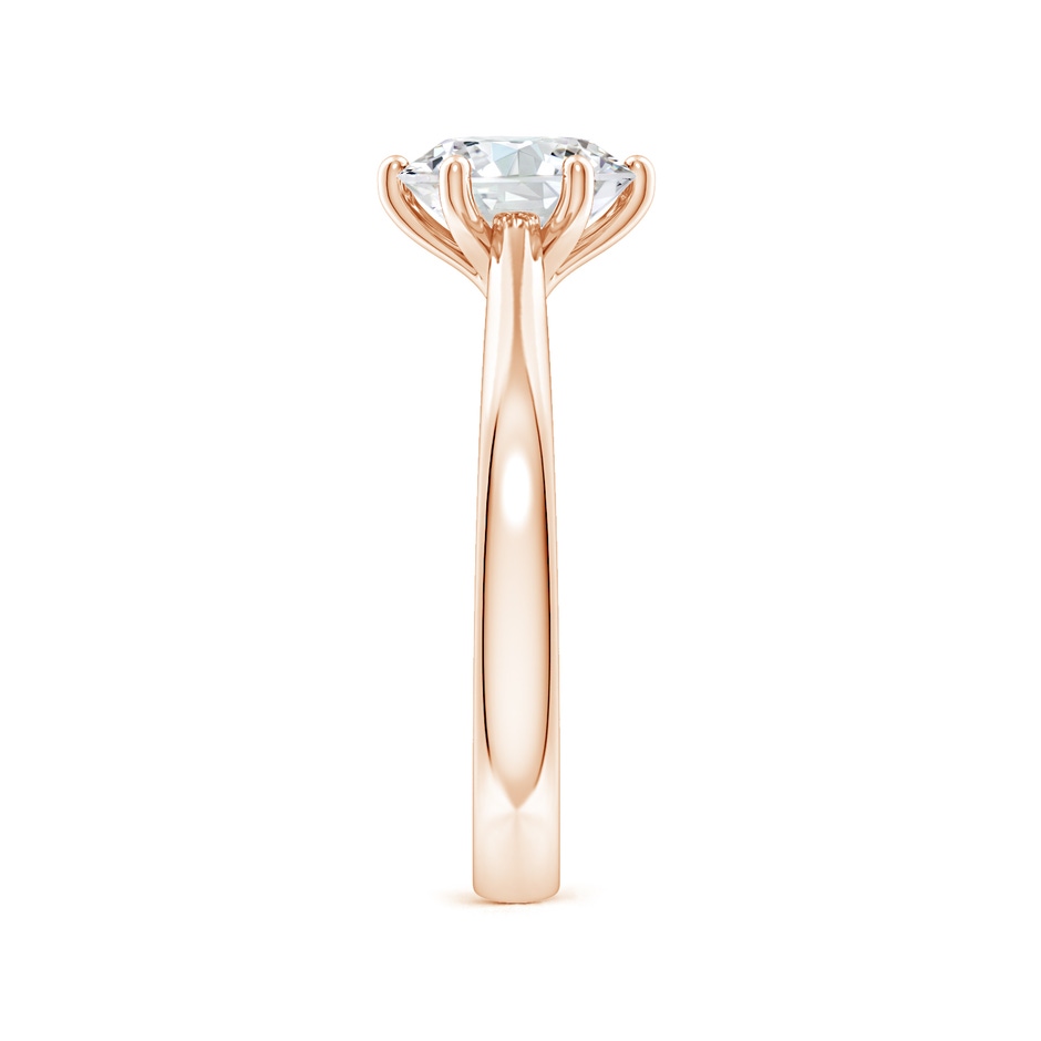 8mm FGVS Lab-Grown Round Diamond Reverse Tapered Shank Cathedral Engagement Ring in Rose Gold side 299