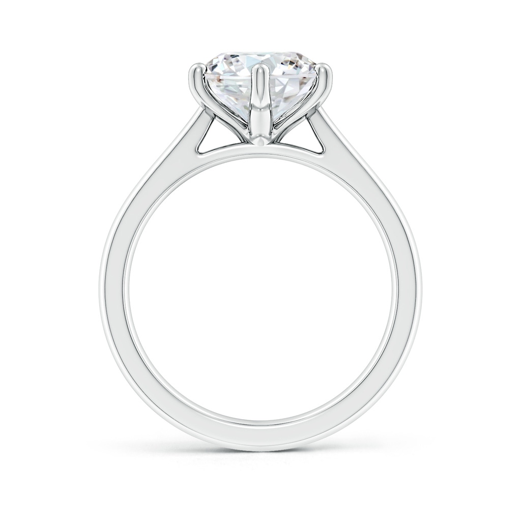 9.2mm FGVS Lab-Grown Round Diamond Reverse Tapered Shank Cathedral Engagement Ring in White Gold Side 199