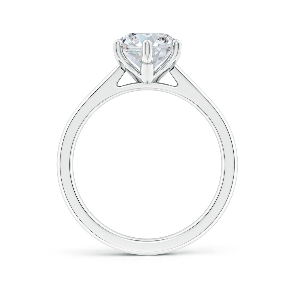 11.5x9mm FGVS Six Prong-Set Oval Lab-Grown Diamond Reverse Tapered Shank Cathedral Engagement Ring in White Gold - side 199