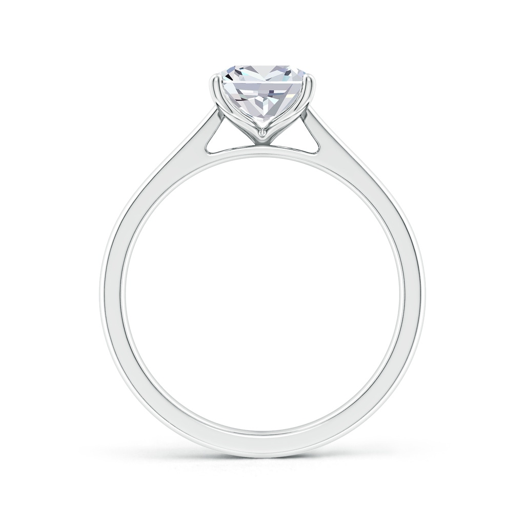 10x7.5mm FGVS Lab-Grown Cushion Rectangular Diamond Reverse Tapered Shank Cathedral Engagement Ring in White Gold - side 199