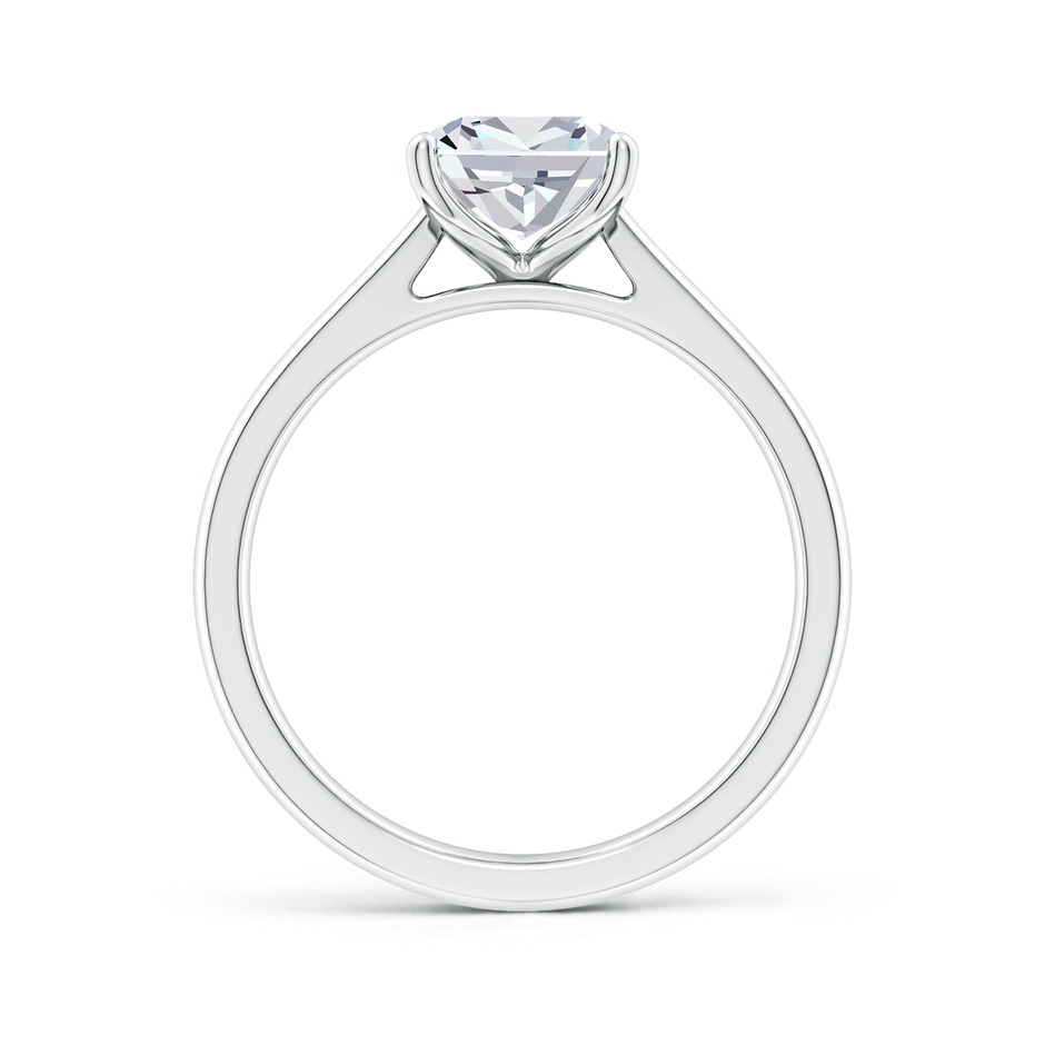 11x8.5mm FGVS Lab-Grown Cushion Rectangular Diamond Reverse Tapered Shank Cathedral Engagement Ring in P950 Platinum side 199