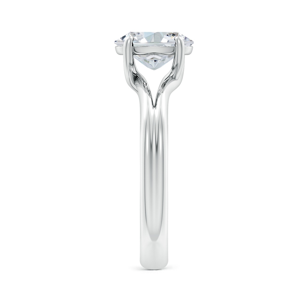 12x10mm FGVS Lab-Grown Oval Diamond Double Shank Solitaire Engagement Ring in White Gold Side 299