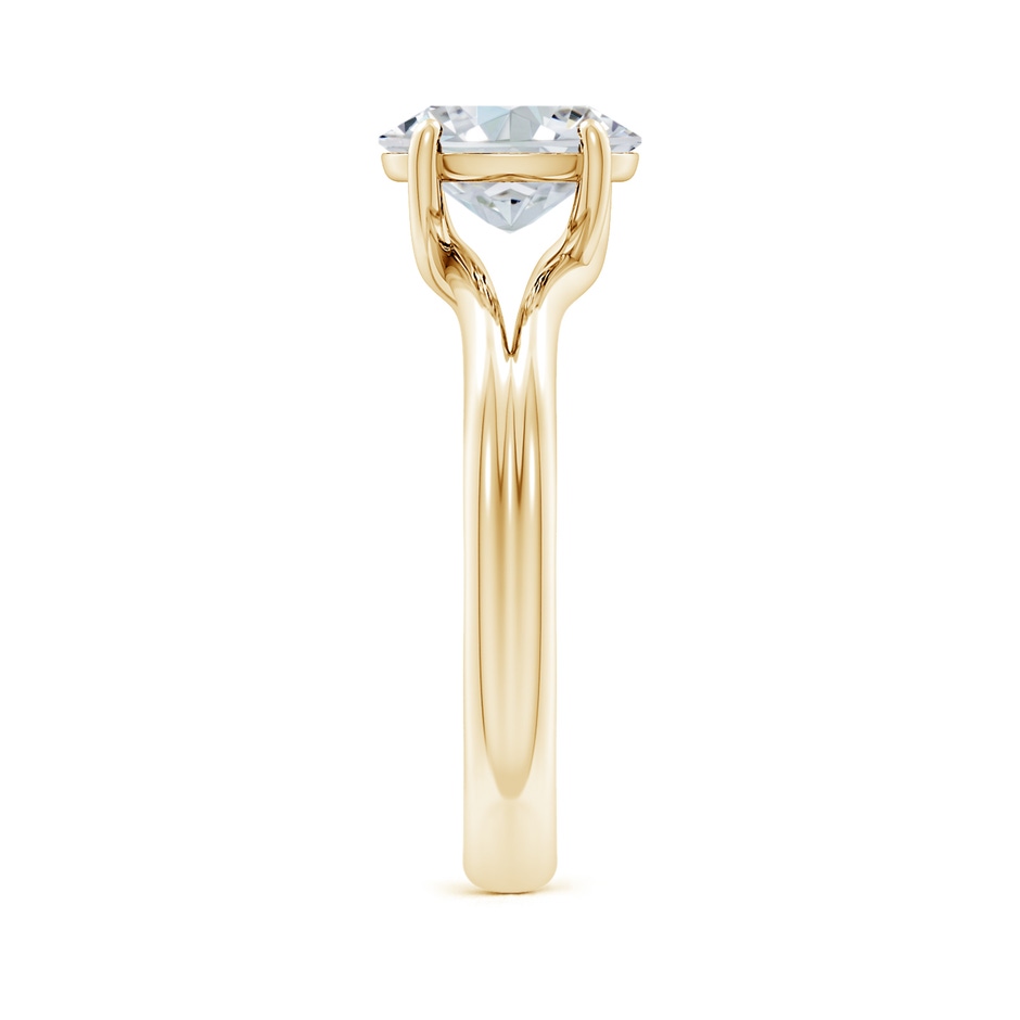 12x10mm FGVS Lab-Grown Oval Diamond Double Shank Solitaire Engagement Ring in Yellow Gold side 299