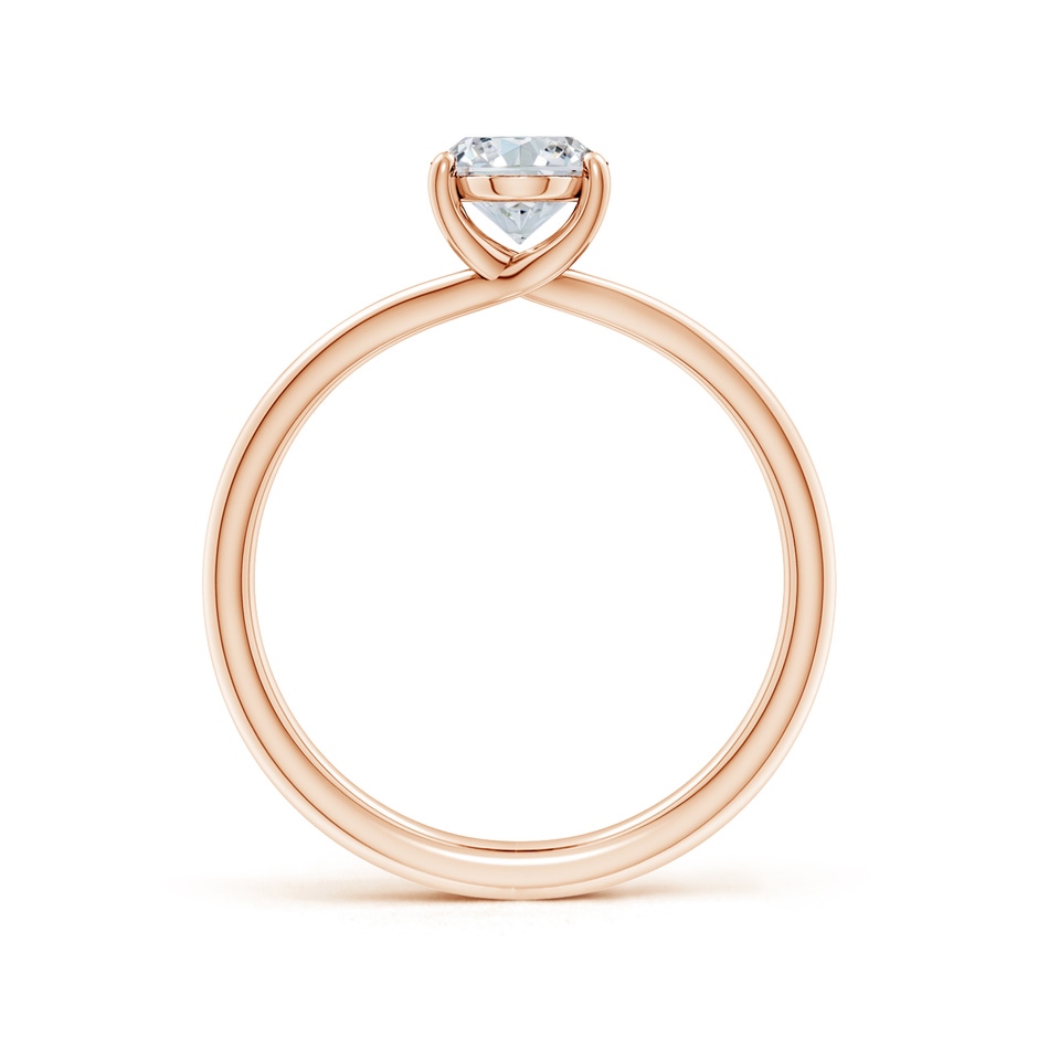 12x8mm FGVS Lab-Grown Oval Diamond Double Shank Solitaire Engagement Ring in Rose Gold side 199