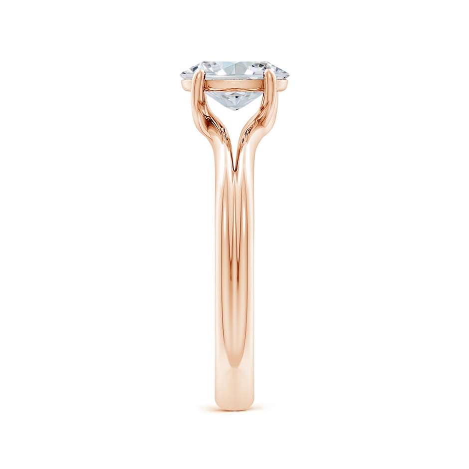 12x8mm FGVS Lab-Grown Oval Diamond Double Shank Solitaire Engagement Ring in Rose Gold side 299
