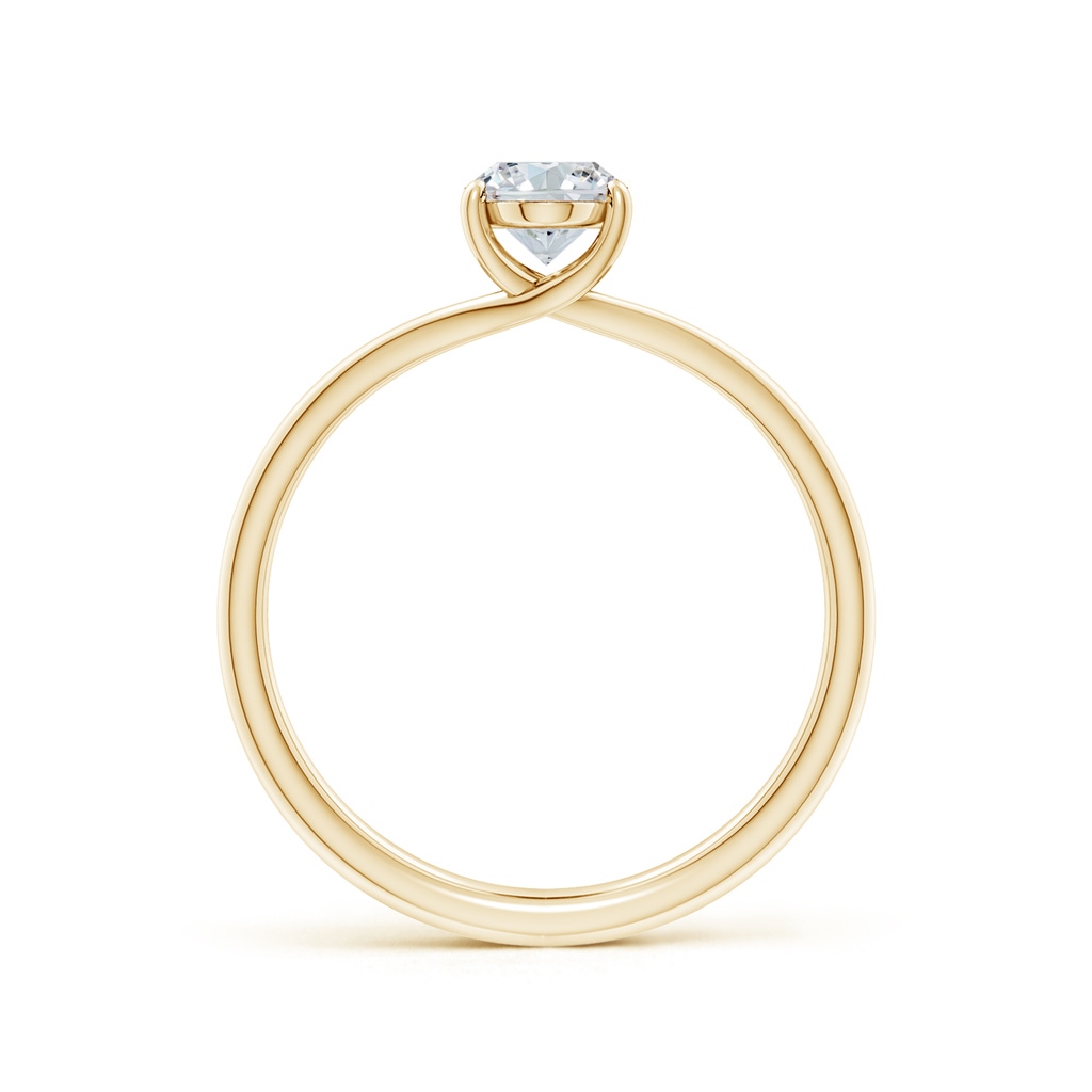 7.7x5.7mm FGVS Lab-Grown Oval Diamond Double Shank Solitaire Engagement Ring in 18K Yellow Gold - side 199