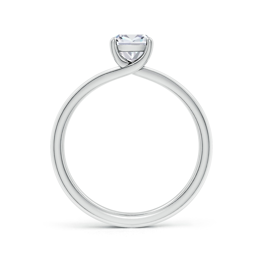 7.1mm FGVS Lab-Grown Cushion Diamond Double Shank Solitaire Engagement Ring in White Gold Side 199