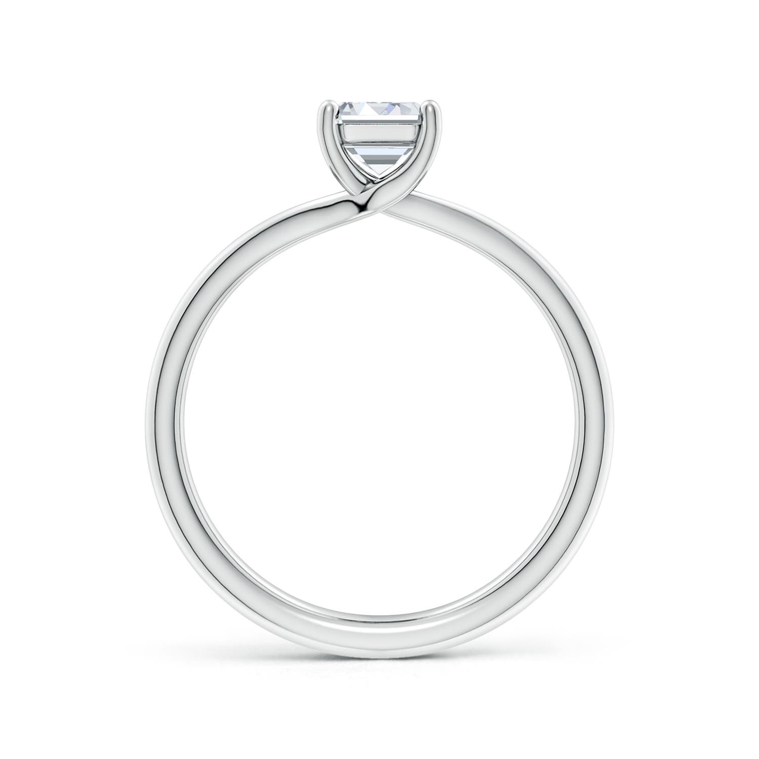 10x7.5mm FGVS Lab-Grown Emerald-Cut Diamond Double Shank Solitaire Engagement Ring in White Gold - side 3
