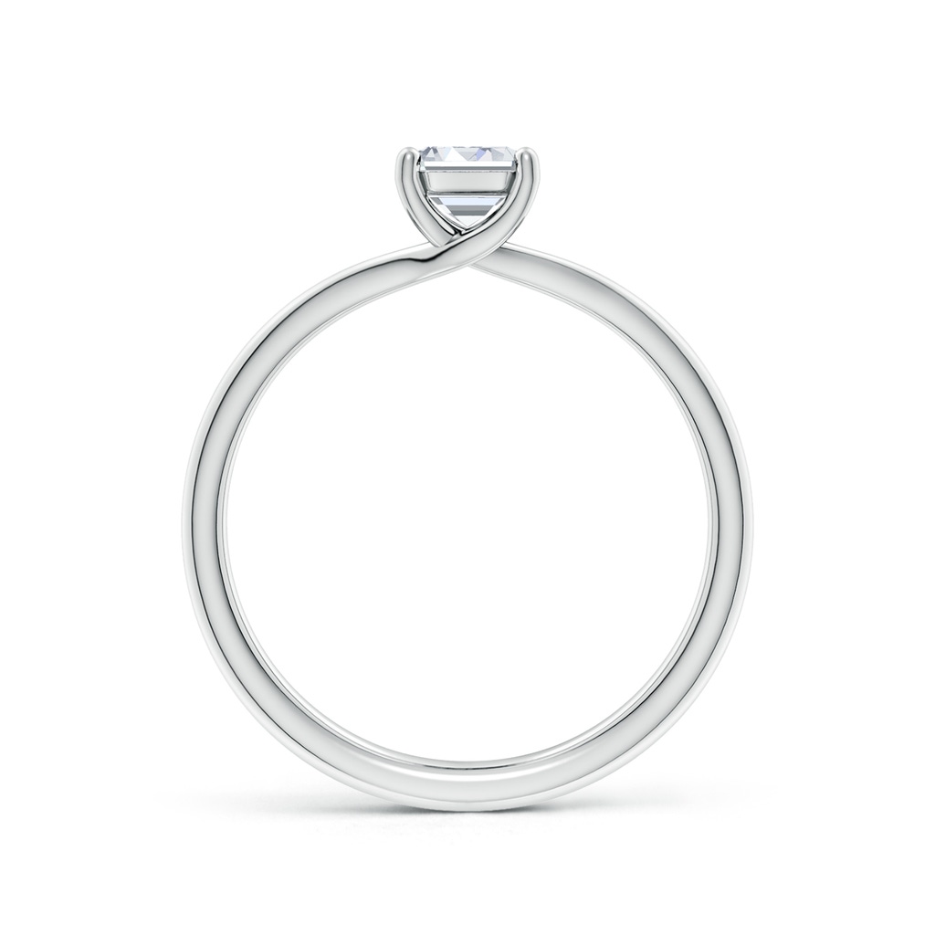 6.5x5mm FGVS Lab-Grown Emerald-Cut Diamond Double Shank Solitaire Engagement Ring in 18K White Gold - side 199