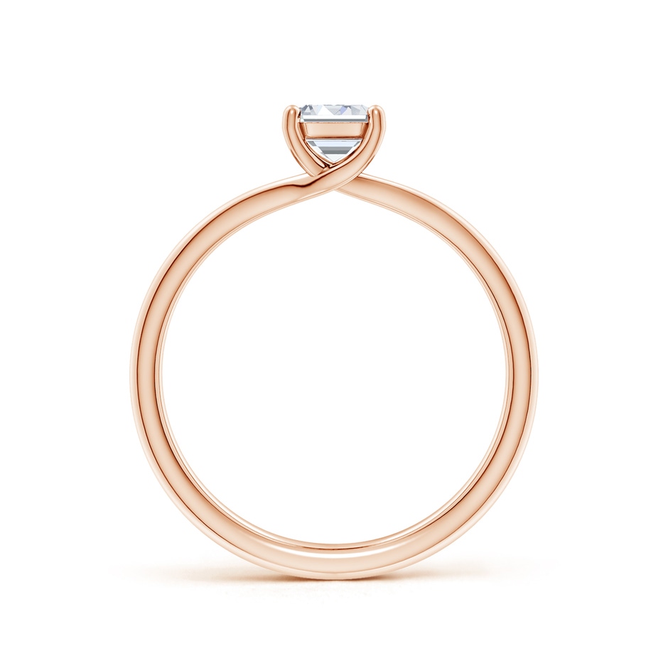 6.5x5mm FGVS Lab-Grown Emerald-Cut Diamond Double Shank Solitaire Engagement Ring in Rose Gold side 199