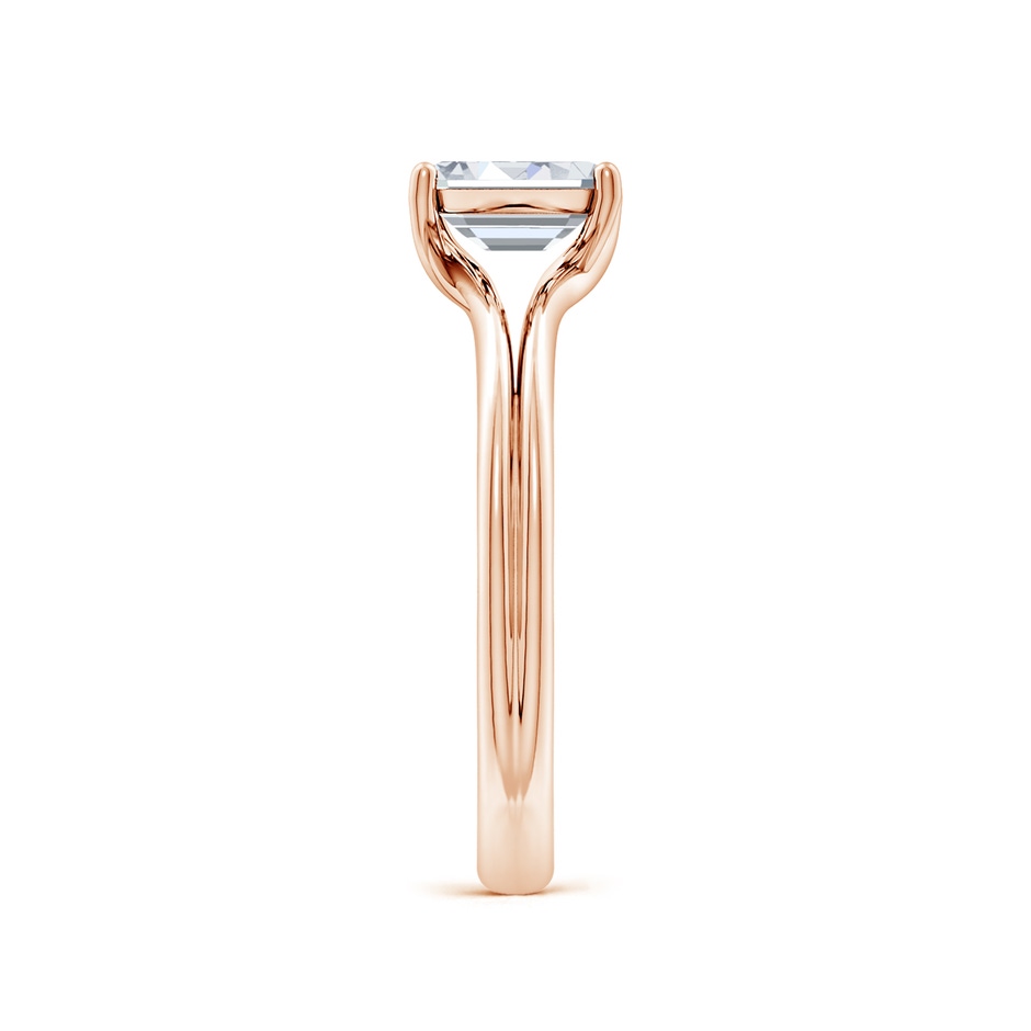 6.5x5mm FGVS Lab-Grown Emerald-Cut Diamond Double Shank Solitaire Engagement Ring in Rose Gold side 299