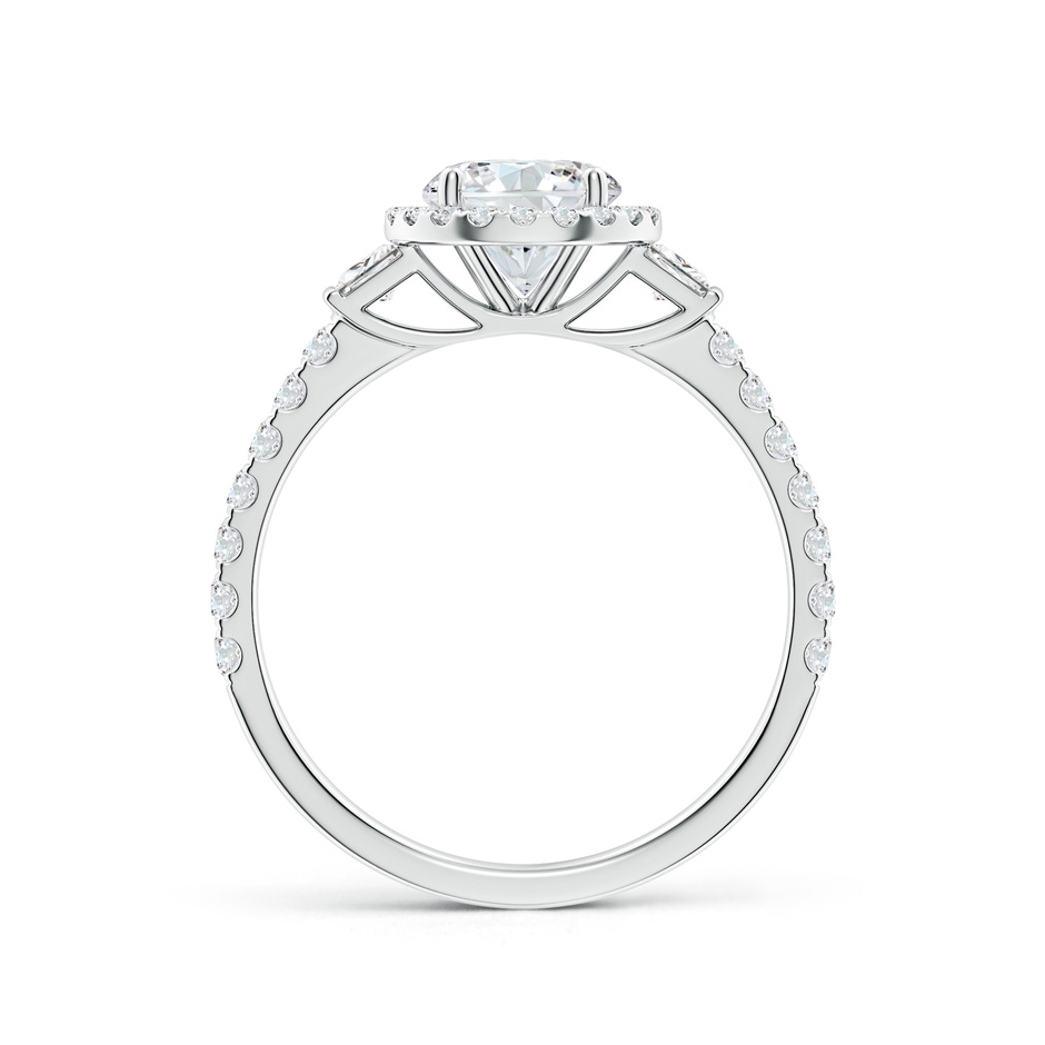 6.5mm FGVS Lab-Grown Round Diamond Side Stone Halo Engagement Ring in 18K White Gold side 199