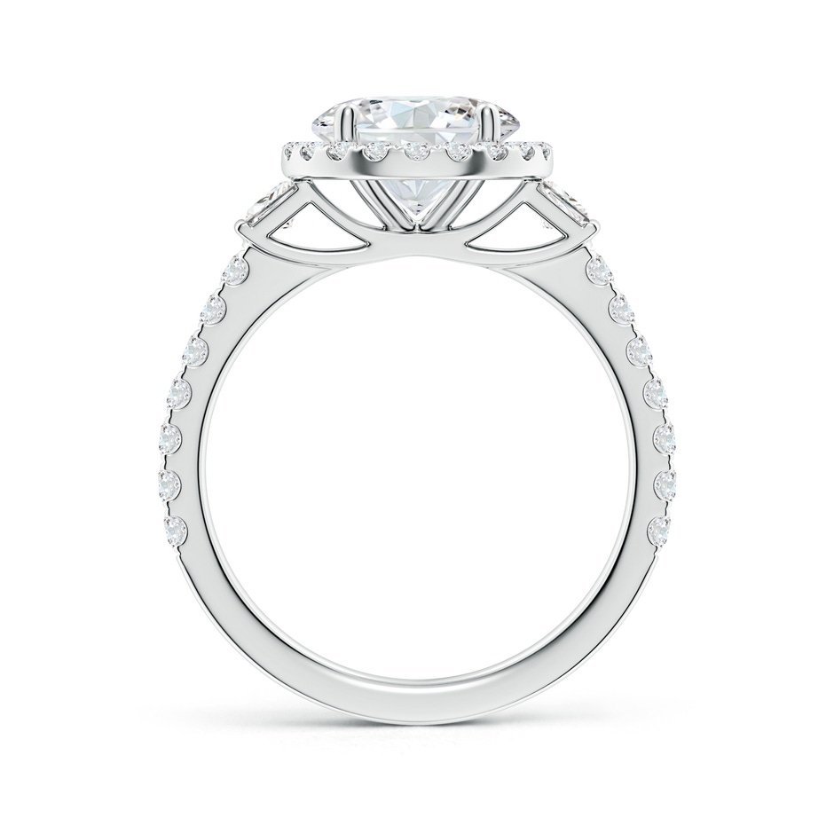 8mm FGVS Lab-Grown Round Diamond Side Stone Halo Engagement Ring in White Gold side 199