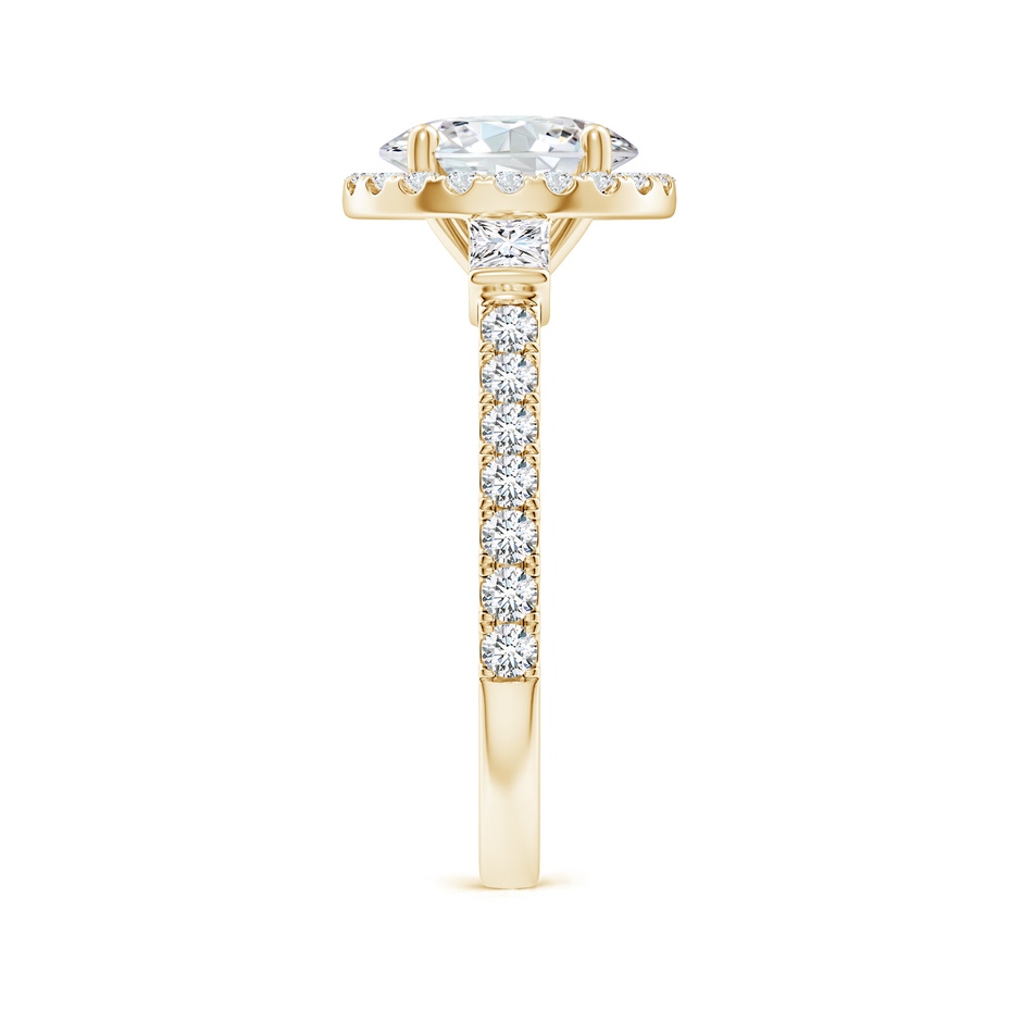 8mm FGVS Lab-Grown Round Diamond Side Stone Halo Engagement Ring in Yellow Gold side 299