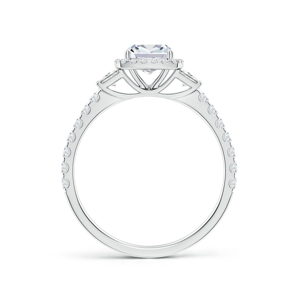 5.5mm FGVS Lab-Grown Cushion Diamond Side Stone Halo Engagement Ring in White Gold Side 199