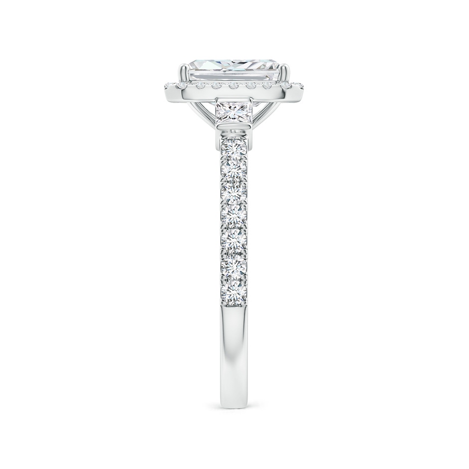 7.5x5.8mm FGVS Lab-Grown Radiant-Cut Diamond Side Stone Halo Engagement Ring in White Gold side 299